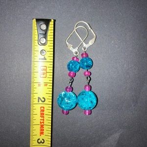 Bright Blue Handmade Earrings